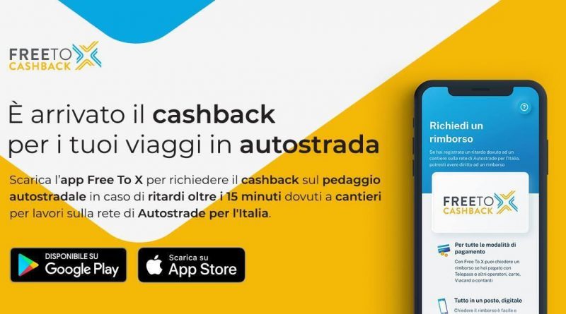 Free to X App: il cashback per i viaggi in autostrada